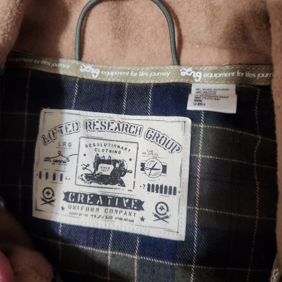 Lifted Research Group Vest Mens XL Wool Blend Snap Brown Blue LRG - Picture 2 of 11